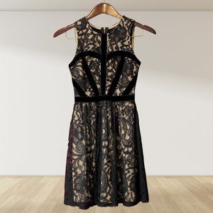 Fire Los Angeles Black Lace Zip Up Dress
